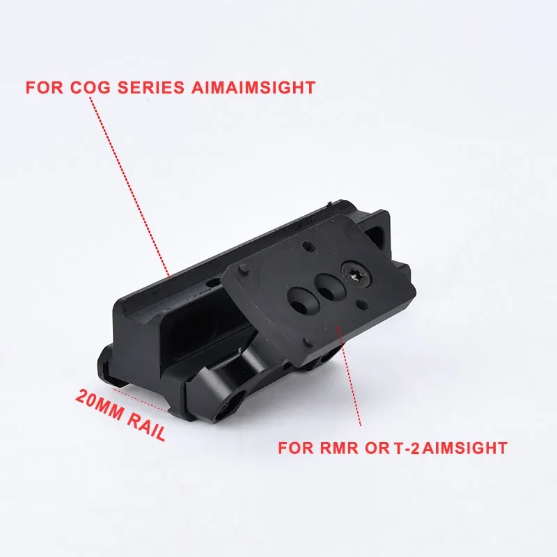 Imagem -04 - Wadsn-tactical Fast Cog Série Scope Mount Óptica Base Adapter Plate Conjunto para Acog Vcog Hunting Toys T0102 Rmr Offset