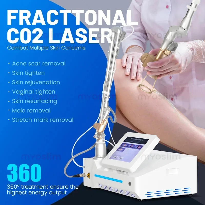 Professional Portable 60W High Power CO2 Fractional Lase Machine Skin Rejuvenation Stretch Marks Improvement Scar Care Beauty