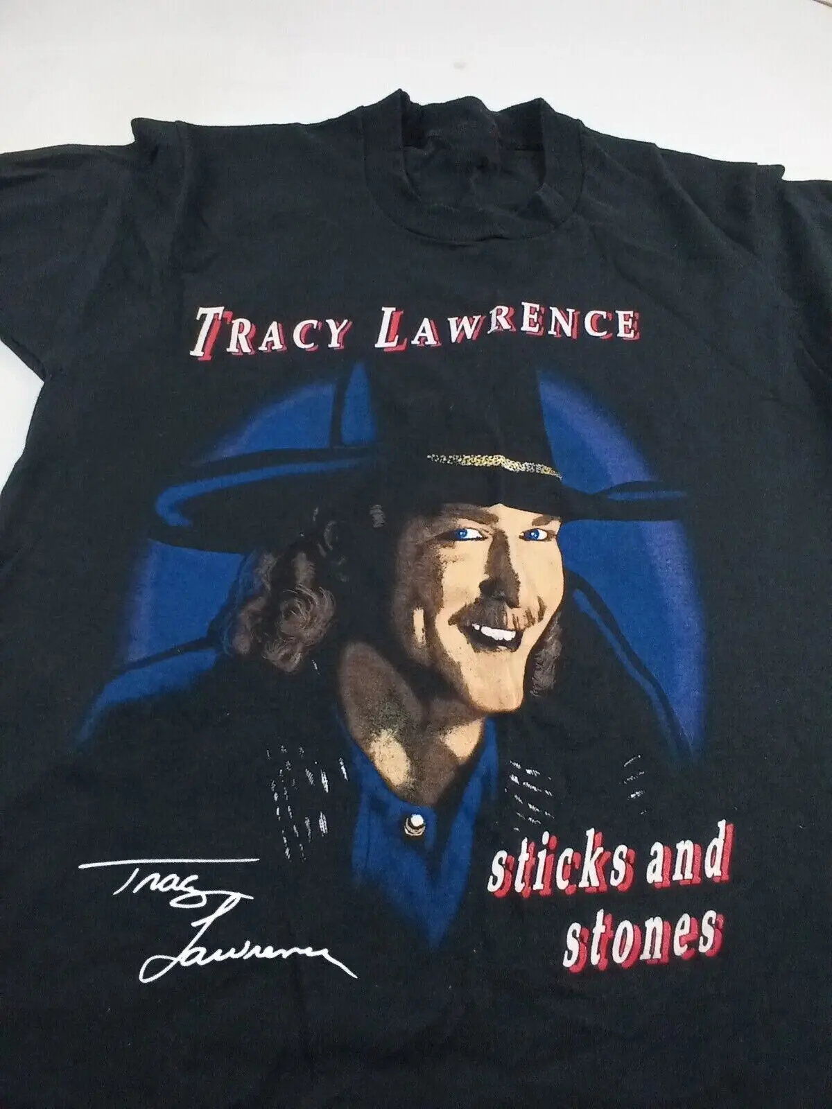 Vintage Sticks And Stones Tracy Lawrence Shirt Black Unisex S-2345XL