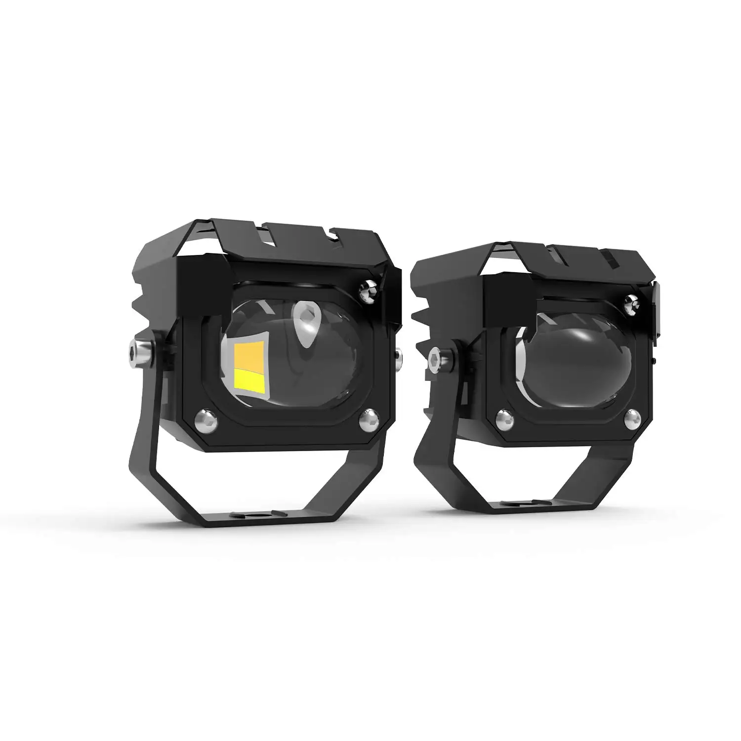 

YBYZ 3" LED Fog Light bar 100W 8D Cube LED Dual Color White/Amber 4x4 Off Road Driving fog Light for Truck Car SUV UTV ATV Boat
