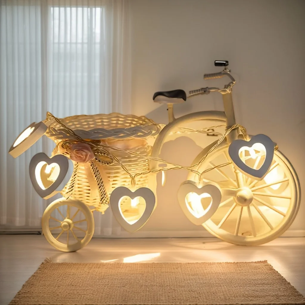 سلسلة أضواء LED على شكل قلب - أضواء خرافية رومانسية لغرفة النوم وديكور عيد الحب وغرفة الأطفال (تصميم بلاستيكي مدمج)