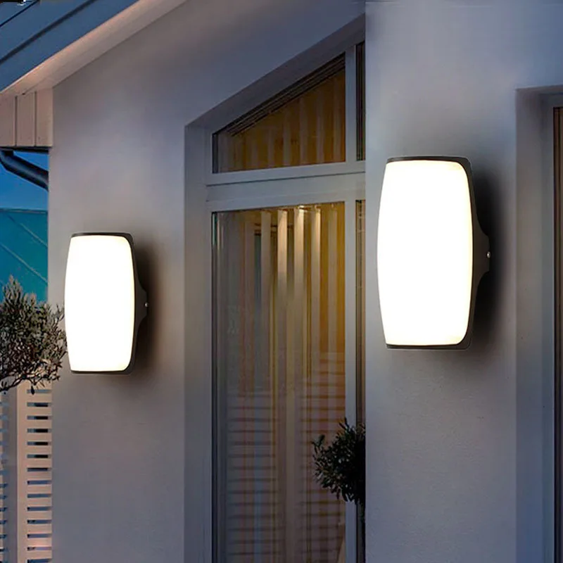 Radar-sensing outdoor wall lamp, minimalist modern waterproof ABS corridor