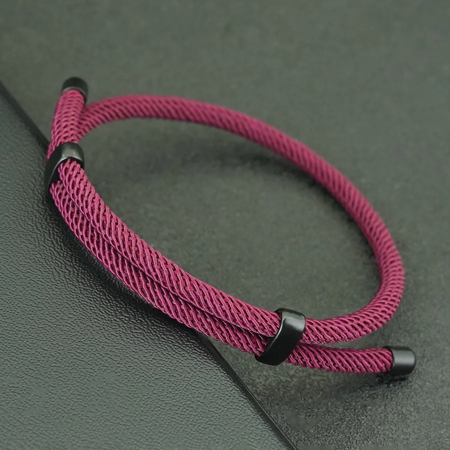 6Pcs/Set Adjustable Rope Bracelet for Men Women Handmade Double‑Layer Cord Bracelet Jewelry Gift