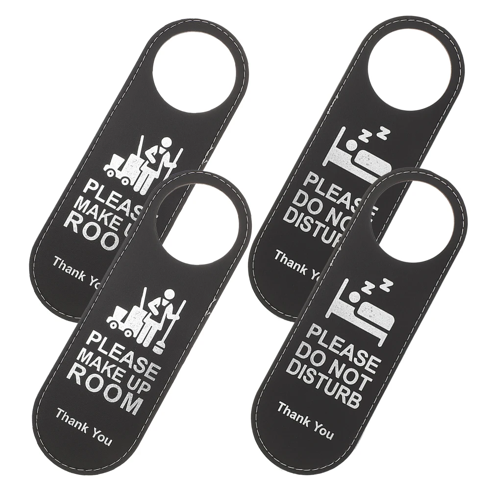 

4pcs Hotel Double-sided Door Signage Bedroom Closed Not Disturb Hanger Office Privacy Decor Bathrooms