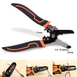 165mm 175mm Stripping Crimping Pliers Wire Stripper Multi Functional Crimpper Electrician Peeling Network Cable Stripper Tools