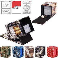 Card Deck Storage Box TCG MTG Board Games Hot Stamping Brocade Card Box 120+ sheets Case Trading Card Deck Box for MTG PTCG