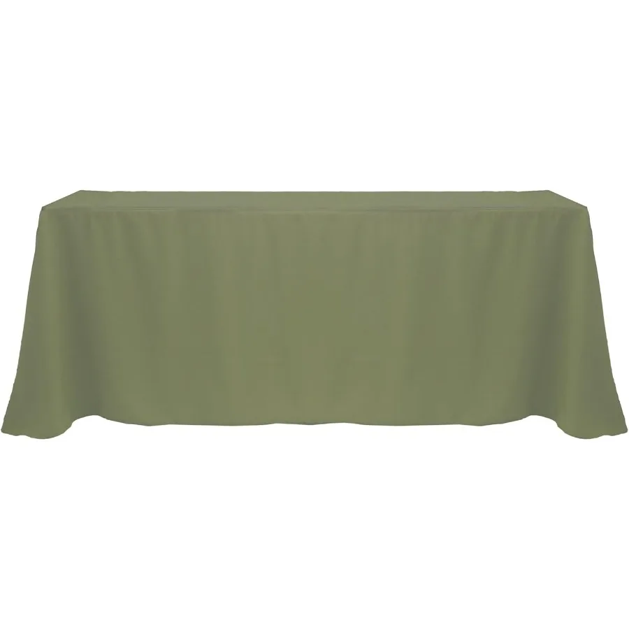

90 x 156-Inch Rectangular Polyester Linen Tablecloth Olive Green