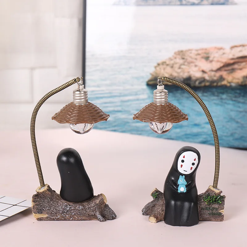 Cartoon Anime Funny Night Light Home Decor Small Figurine Bedside Lamp Desktop Ornament Kawaii Birthday Gift view 3