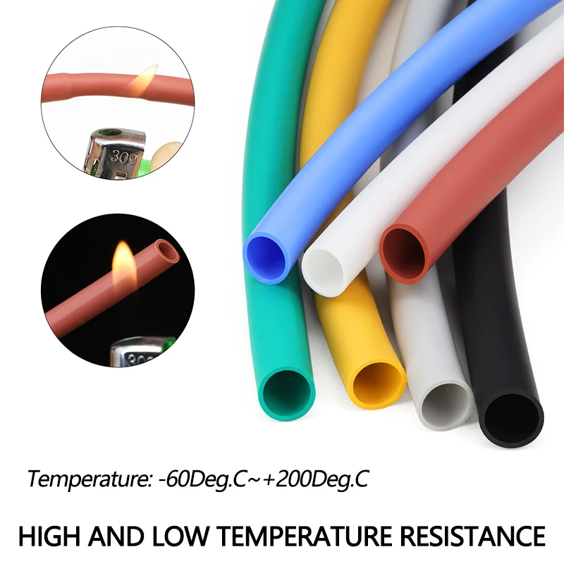 1M Weicher Silikon-Schrumpfschlauch mit 1,7:1 Verhältnis, 0,8mm - 30mm, Hochtemperatur-DIY-Kabelschutz und Reparaturummantelung, Isolierte Kabelhülle – Detail 6