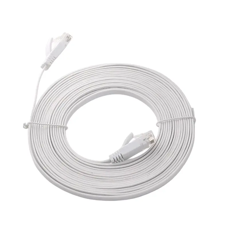 [NEW!】 Flat Ultra Slim Cat6 Ethernet Cable CAT6E Gigabit RJ45 UTP LAN Patch Cord Ethernet RJ45 Cabling