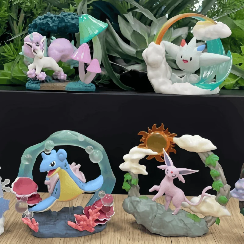 

Коллекция круглых диорам Re-Ment Pokemon Togekiss Galarian Ponyta Lapras Spheal & Pikachu Espeon Umbreon, оригинальный подарок