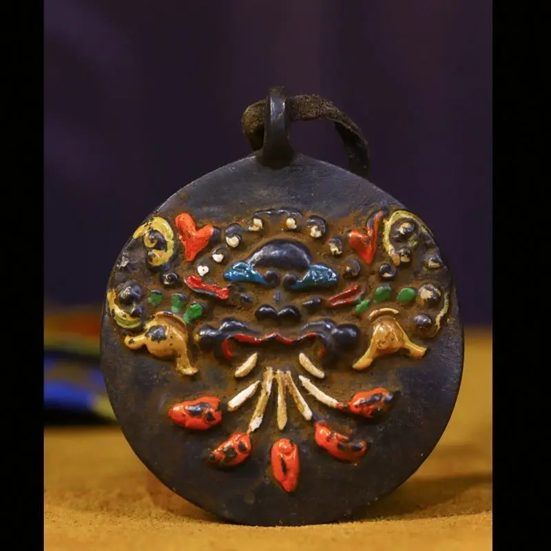 Tibet Tibetan Beast Face Amulet Statue Home Garden Decoration Fengshui Figurines Ornaments Crafts