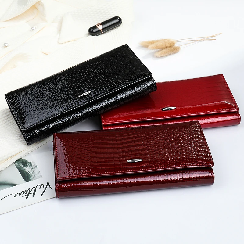 Leather Wallet Purse Carteras Para Mujer Mujeres Long Card Holder Wallets For Women Hand Zipper Porte Monnaie Femme Dames