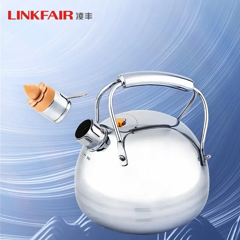 LINKFAIR-hervidor de agua de alta presión de acero inoxidable 304 para estufa de Gas, cocina de inducción, ebullición rápida, gran altitud, 5L