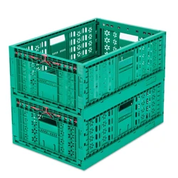 Cesta de transporte portátil, cajas de plástico apilables plegables, PP, almacenamiento de verduras, gran oferta