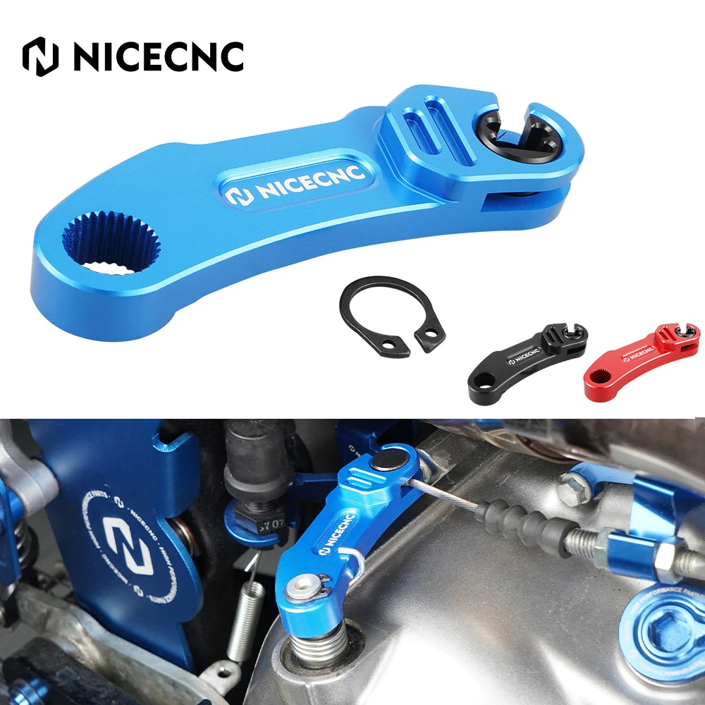 NiceCNC For Raptor 700 Pull Clutch Cable Arm Push Lever Assembly For Yamaha Raptor 700 2006-2024 700R ATV 2011-2024 Aluminum