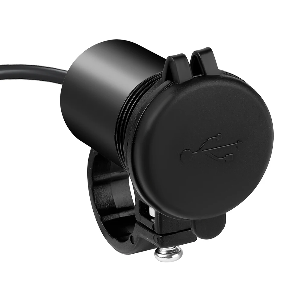 DIY USB Car Charger Motorcycle USB Charger DC 12V with Switch Cigarette Lighter Socket Plug Waterproof Motorbike Phone Charger