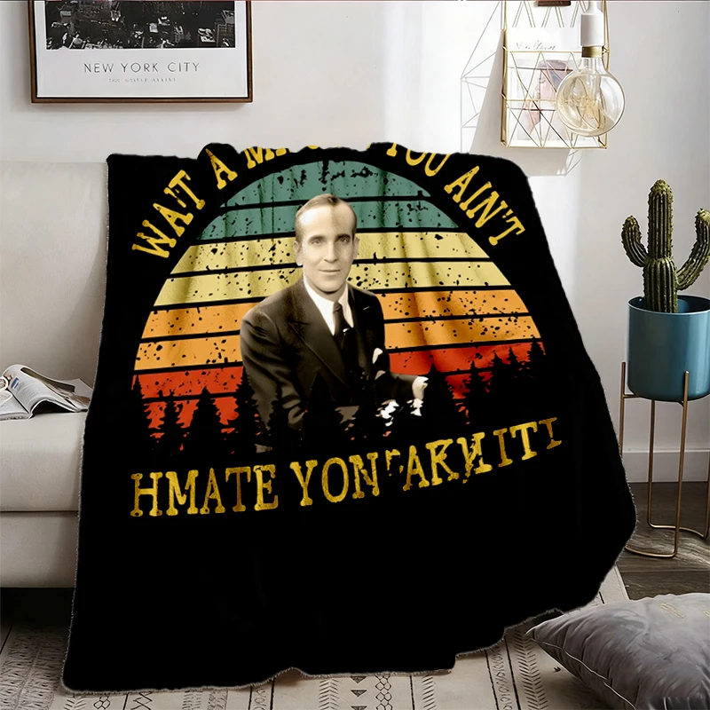 Wait A Minute You Ain't Heard Nothin' Yet Retro Sunset Soft Blanket - Vintage Film Quote Comfy Blanket