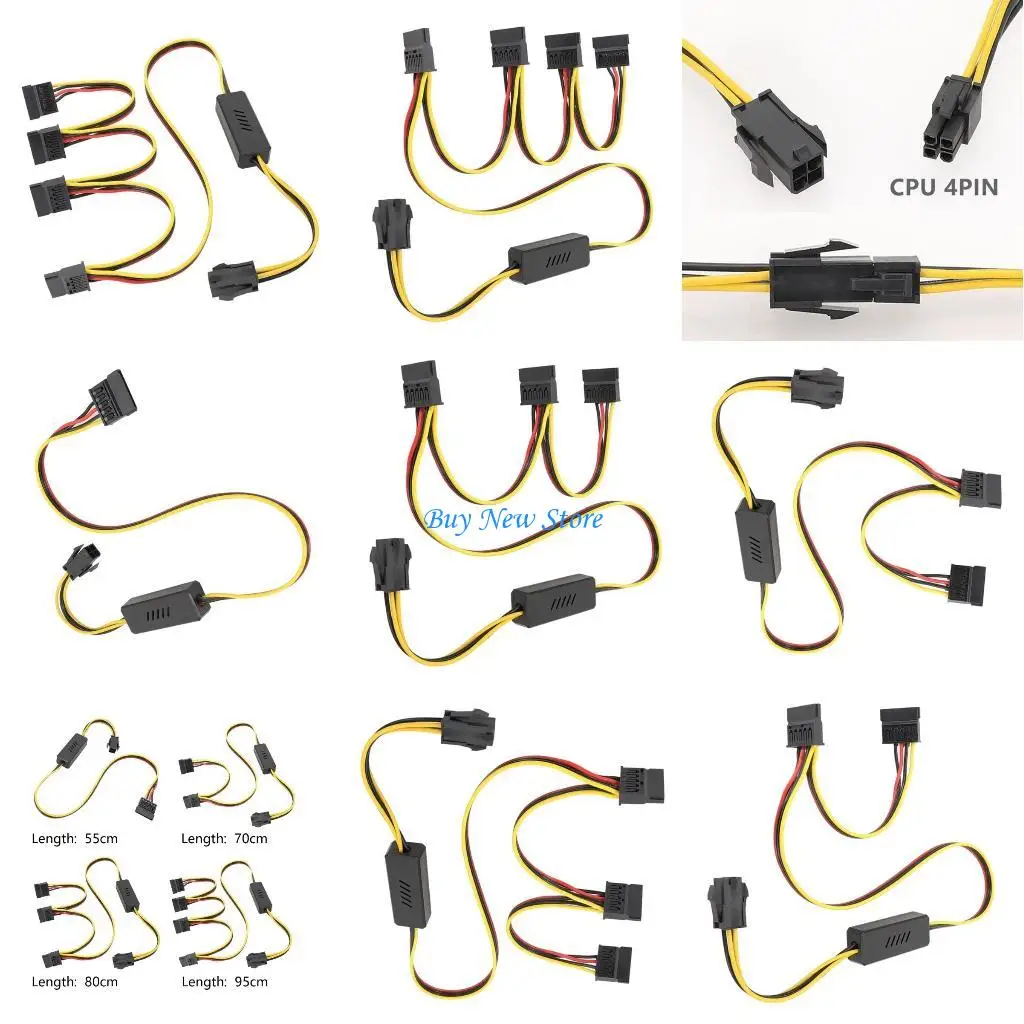 

20CE CPU 4PIn To HDD Power Supply Cable 12V To Drive Reduction Cord