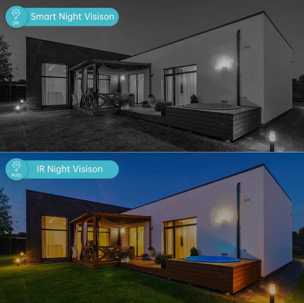 ICsee 4MP Outdoor Security Camera - PTZ WiFi IP Cam with Motion Detection - App Remote View & Wireless CCTV Surveillance