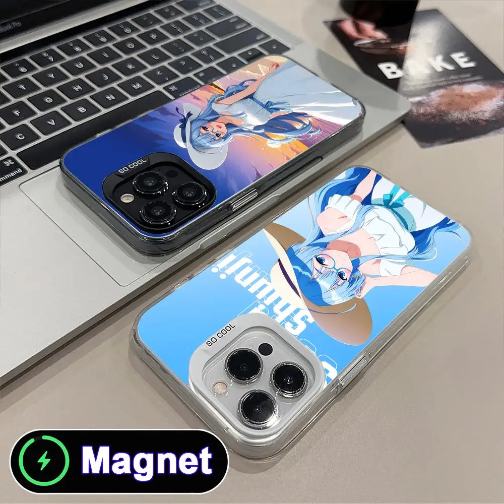 

Anime Shiunji Seiha Phone Case for iPhone 17 16 15 14 13 12 11 Air Pro Max Plus Colorful Silver Magnet Cover