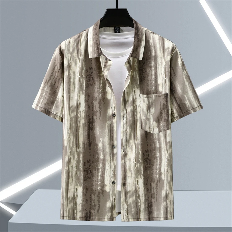 2024 Summer Hawaiian Shirt Men Plus Size 10XL 11XL Shirts Casual Fashion Print Short Sleeve Shirt Male Big Size 11XL