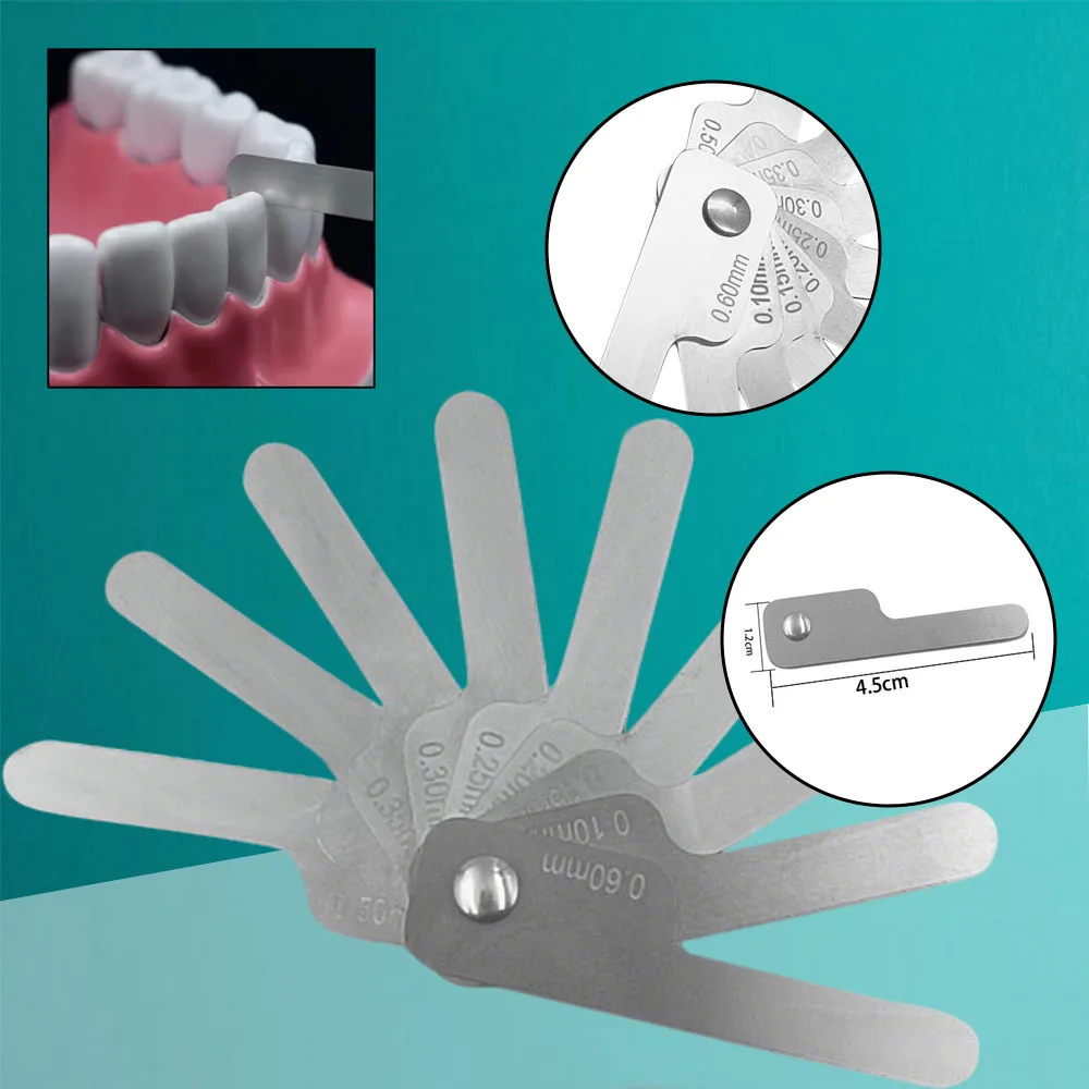

9 Size Dental Teeth Gap Measuring Ruler Interproximal Reduction IPR Gauge Caliper Orthodontic Reciprocating System