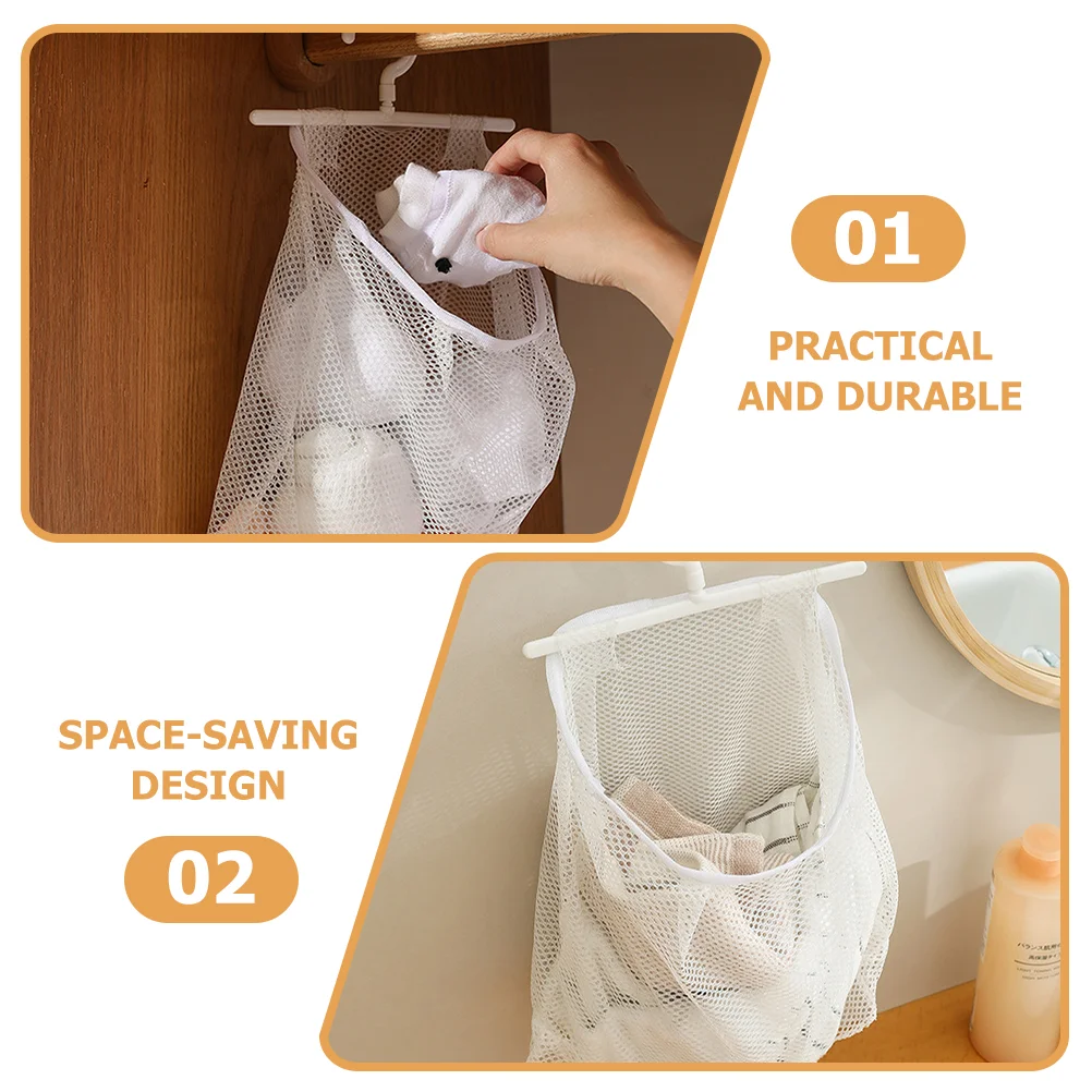 Mesh Hanging Bag Storage Peg Bags Portable Clothespin Vegetable Pouch Laundry Breathable