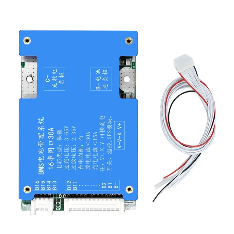 

NNR-16S 48V 30A LiFePO4 Lithium Battery Protection Board with Power Battery with Balance PCB Board for Electric Motorcycle