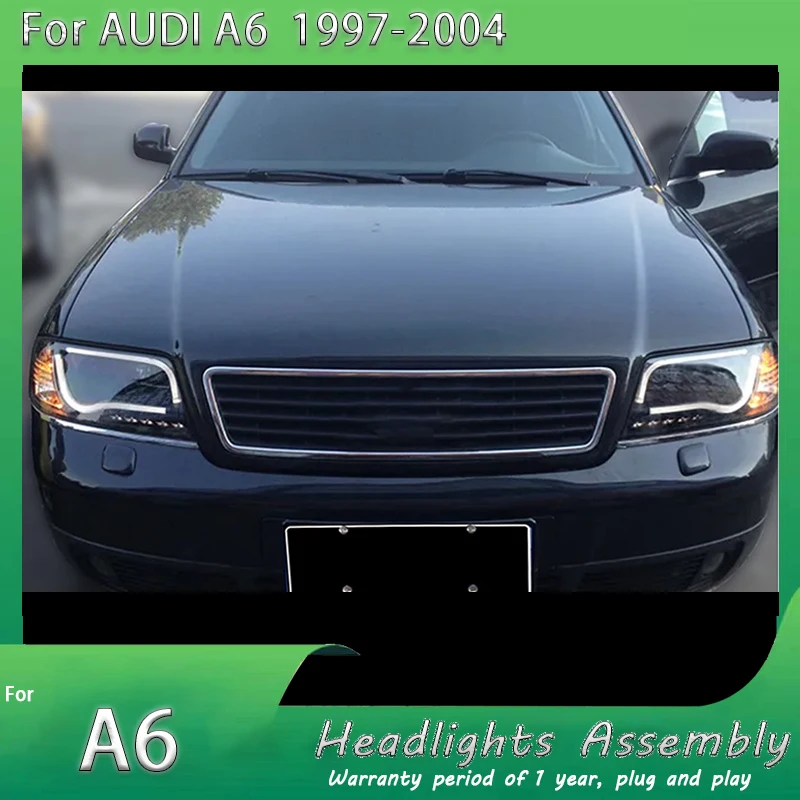 

Car Styling Head Lamp for A6 Headlights 1997 1998 1999-2004 A6 C4 LED Headlight LED DRL Hid Bi Xenon Head Lamp Auto Accessories