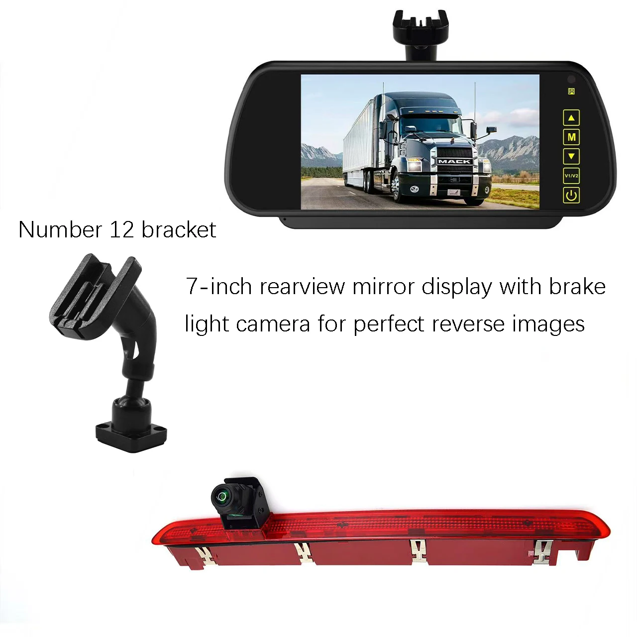 CVBS3rd Brake Light Rear View Camera For Volkswagen Transporter T6&T6.1 (Rear Lift Doors) Reversing Camera Mirror Monitor Kit