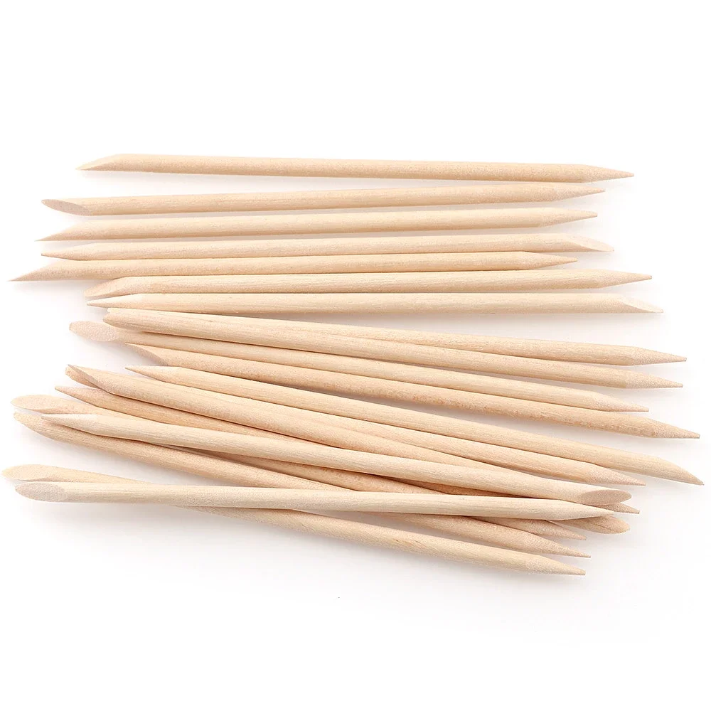 100 قطعة باديكير لأطراف الأظافر البرتقال الخشب العصي مسمار مانيكير مزيل جيل للأظافر البولندية اللوحة اليوسفي عصا الأظافر أدوات #3