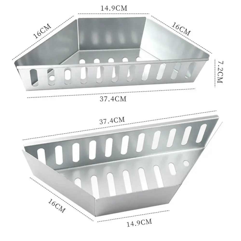 Galvanized BBQ Charcoal Holder Heavy Duty Grill Basket Ash Collector Outdoor Camping Cooking Equipment High Heat Efficiency