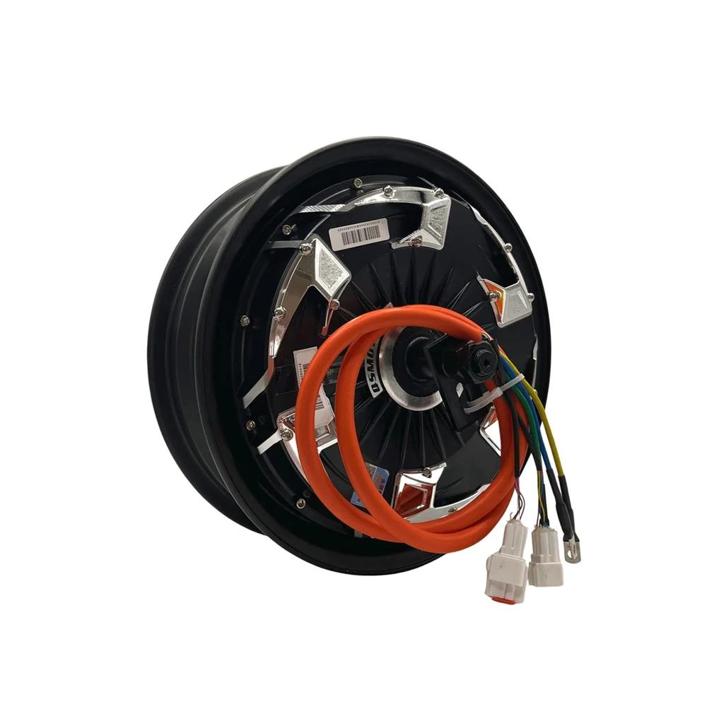 

QSMOTOR 12 Inch V4 3000W 40H Dual Hall 48-96V Brushless DC Disc Brake Motor Suitable For Electric Motorcycles