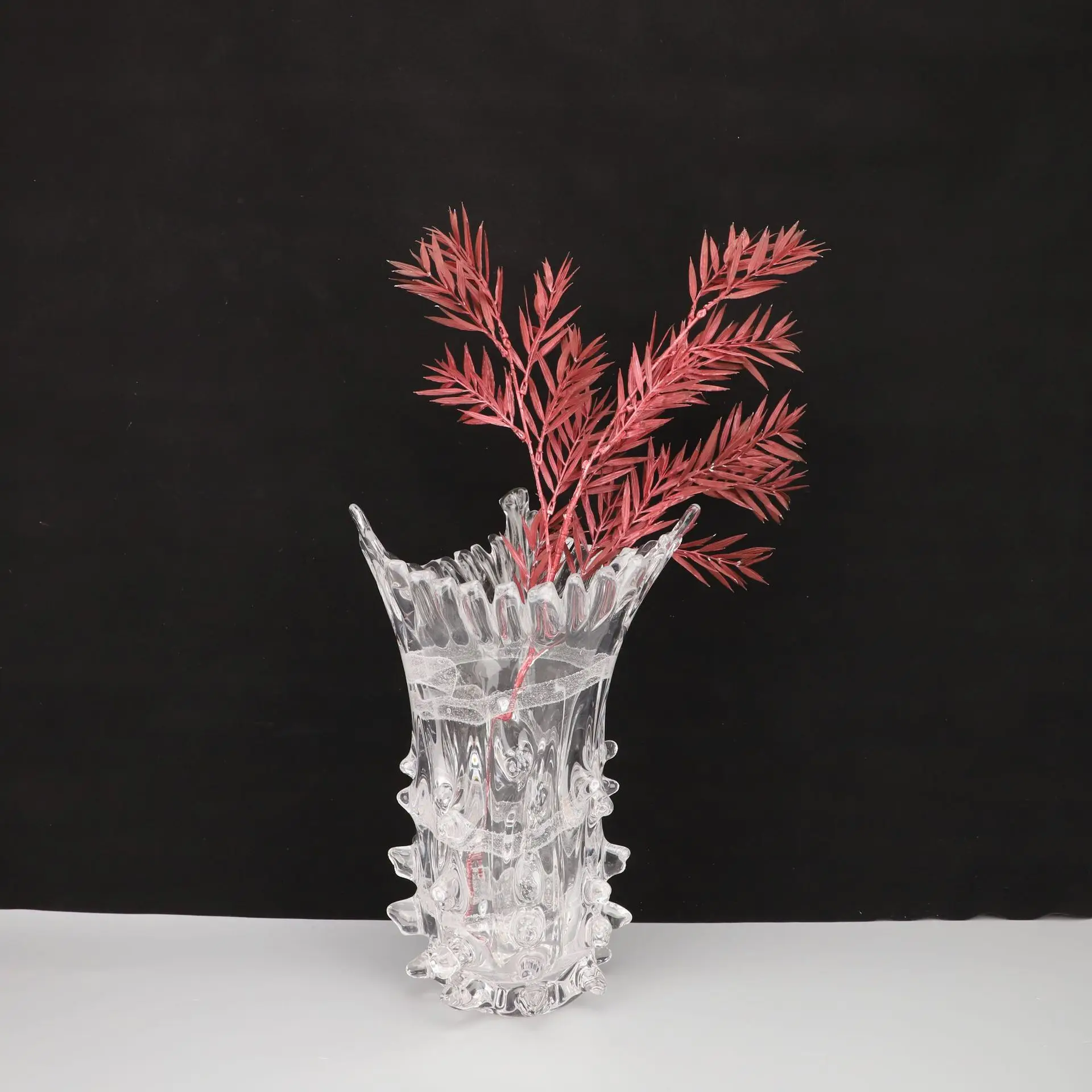 CX Modern Simple Crystal Triangle Flower Ornament Model Room Desktop Hotel Home Crafts