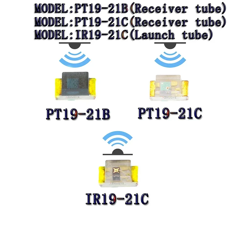 100pcs IR19-21C Launch tubePT19-21C Receiver tube Infrared reception and emission sensor volume0603 Wavelength 940NM