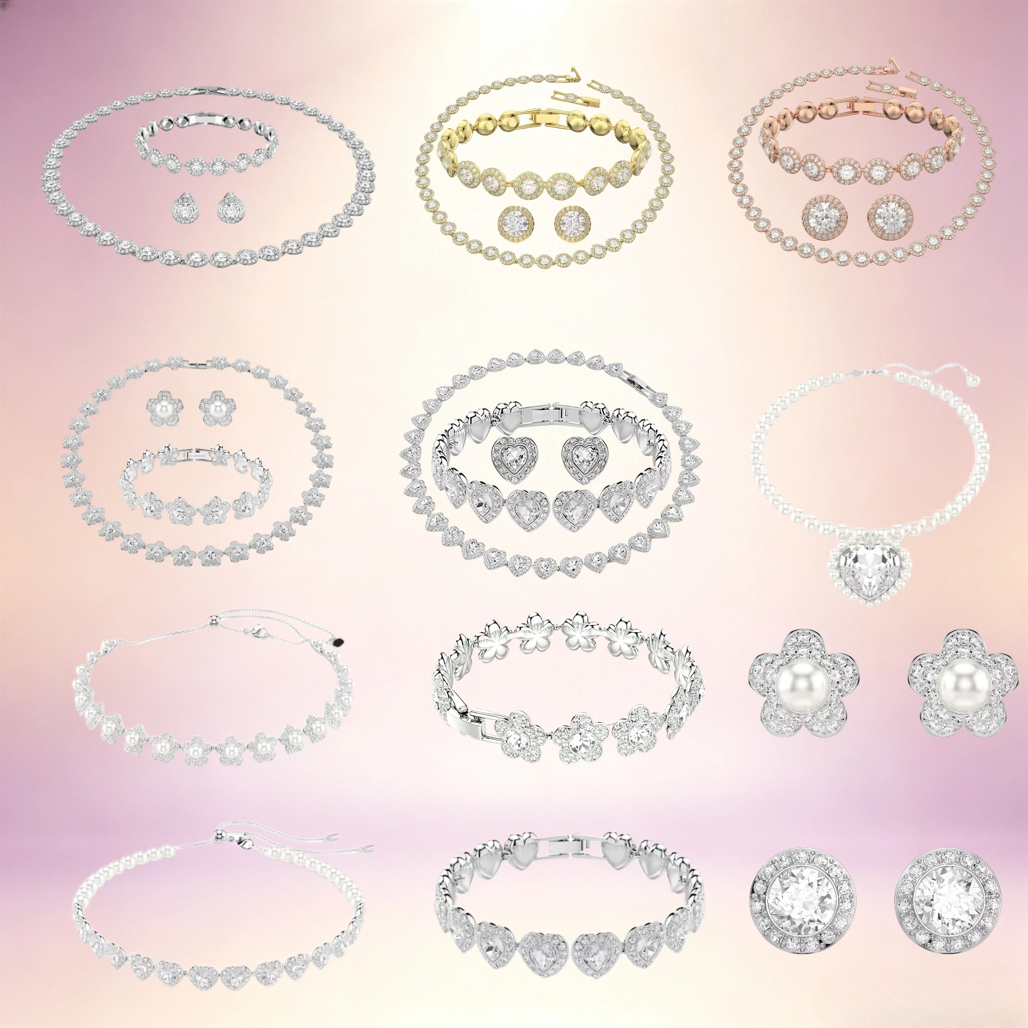 2026 New Original High Jewelry Set Collection Charming for Women Necklace Earrings Bracelet Best Wedding Gift