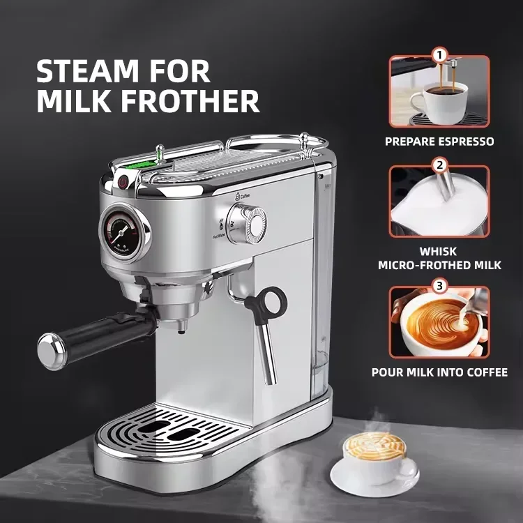 Double Serve Espresso Coffee Maker Machine Kitchen Appliance Multifunctional Coffee Espresso Machine Automatic For Home