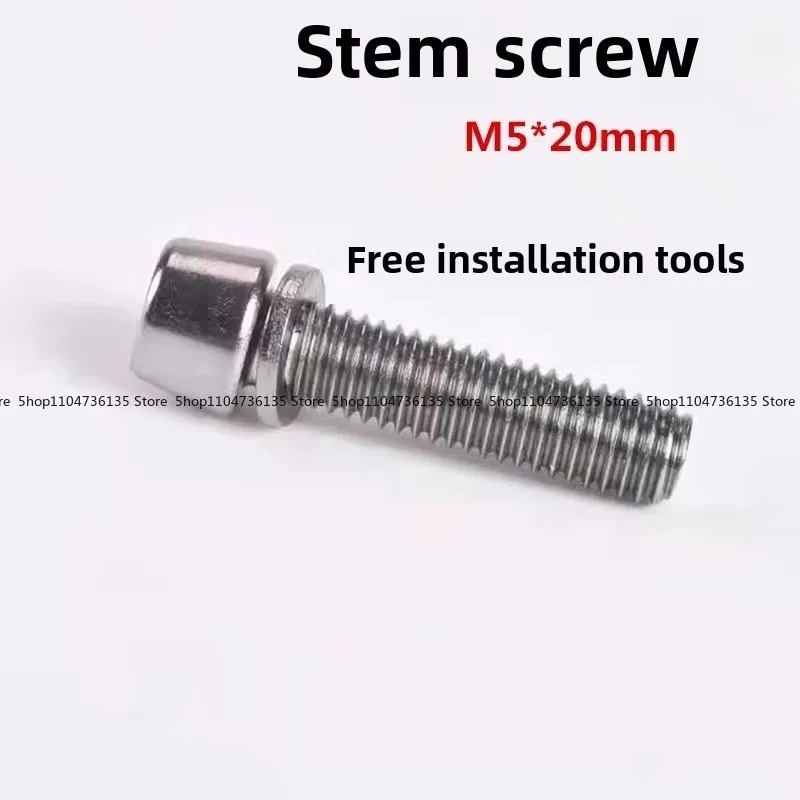 

6pcs Mountain Bike Road Bike M5 Inner Hexagon Handle Vertical Screws, High Stainless Steel Handlebar Screw Accessories