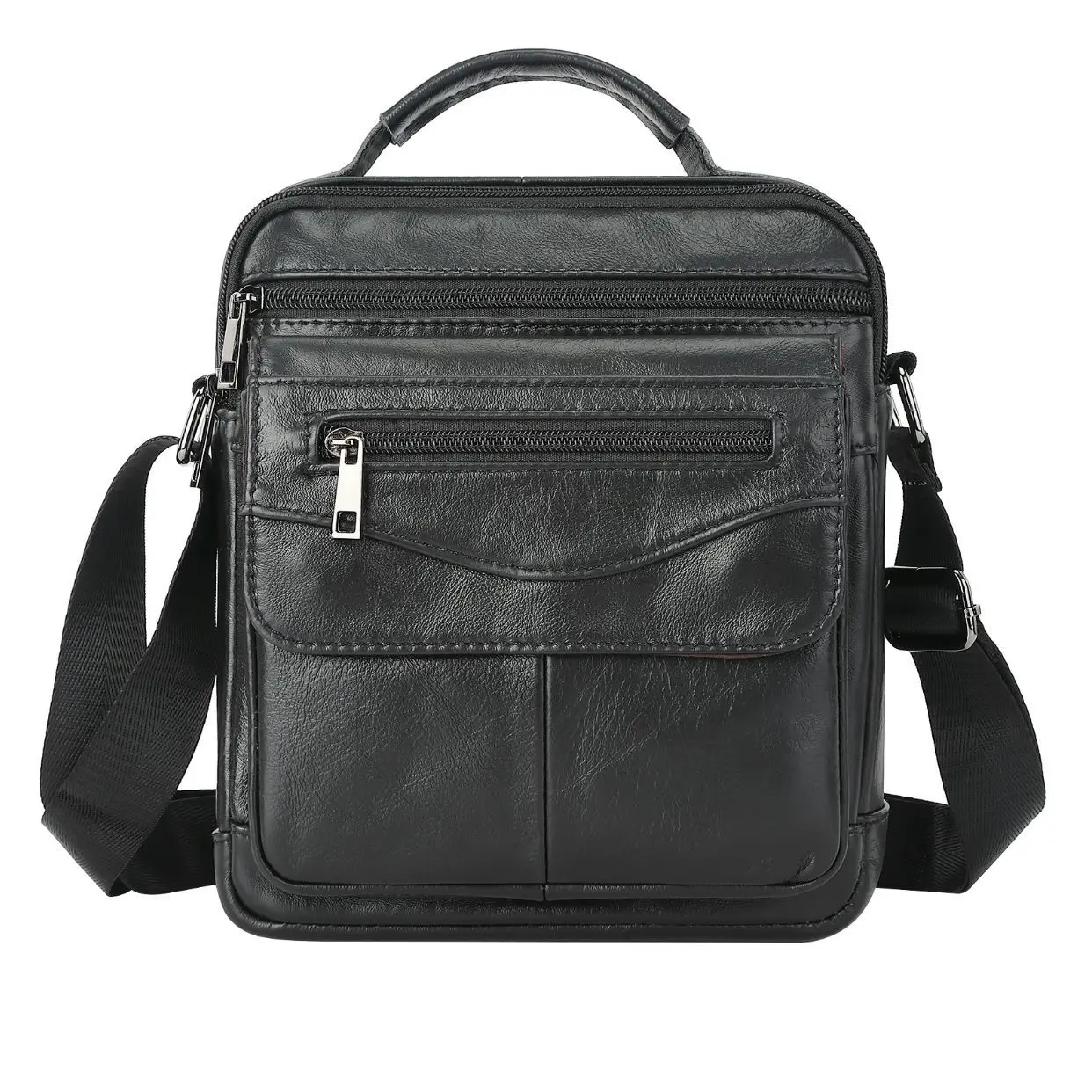 

2025 New Luxury Men's Handbags Cow Genuine Leather Male Shoulder Bag Fashion Crossbody Bag Boy Brand Messenger Bags
