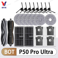 For MOVA P50 Pro Ultra / P50 Ultra Robot Vacuum Cleaner Accessories Main Side Brush Mop Cloth HEPA Filter Dust Bag Spare Parts