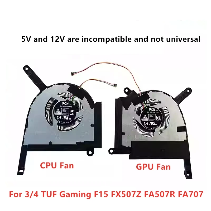 New Original Laptop CPU GPU Cooling Fan For ASUS 3/4 TUF Gaming F15 FX507Z FA507R FA707 RTX3060 3070 RTX40 RTX3050