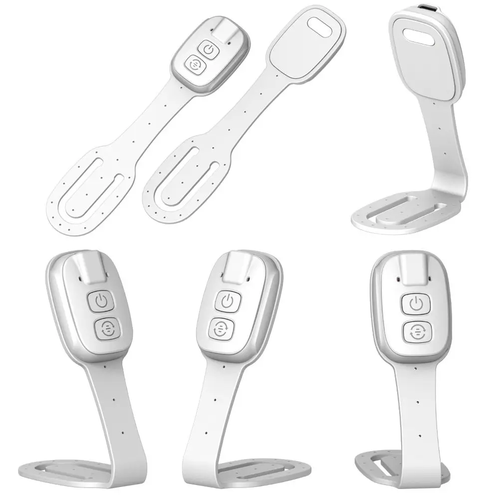 2-in-1 Clip-On Book Light with Dimmable Brightness Ultra-thin Mini Book Light Rechargeable Eye-Caring LED Reading Light Travel
