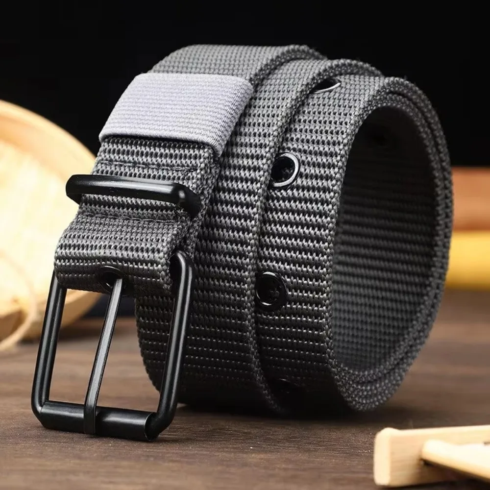 Cinto de nylon para homem, com fivela de pino e tecido poroso, ideal para desportos ao ar livre. Cinto moderno para mulher, para usar com calças de ganga, para homem e mulher.