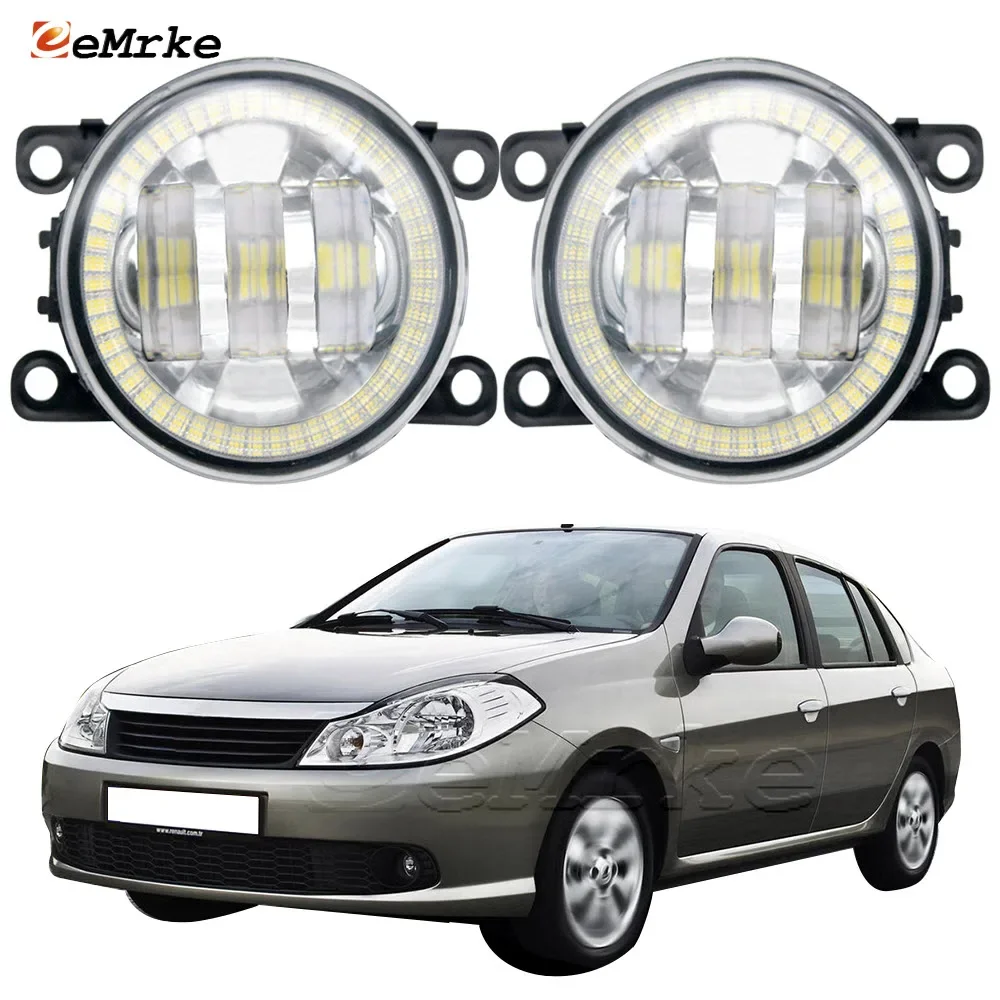 Led Lights Assembly for Renault Thalia Symbol 2/II LU1/2_ 2008 2009 2010 2011 2012 Angel Eyes DRL Halo Daytime Running Fog Lamp