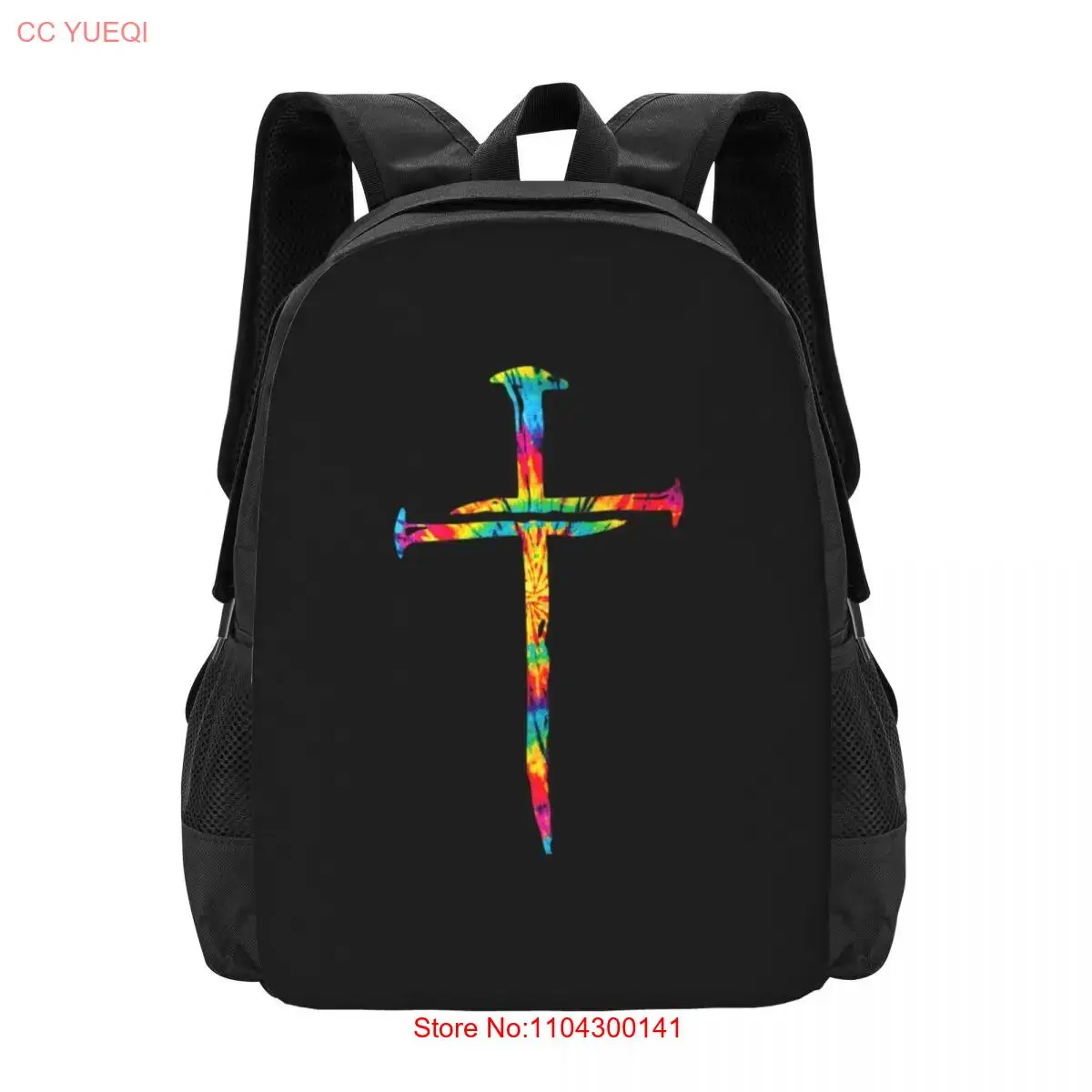 Christian Jesus Nail Cross Tie Dye Rainbow Bible R  Collaboration Backpack Large Capacity Cute Foldable  Clothes Backpacks