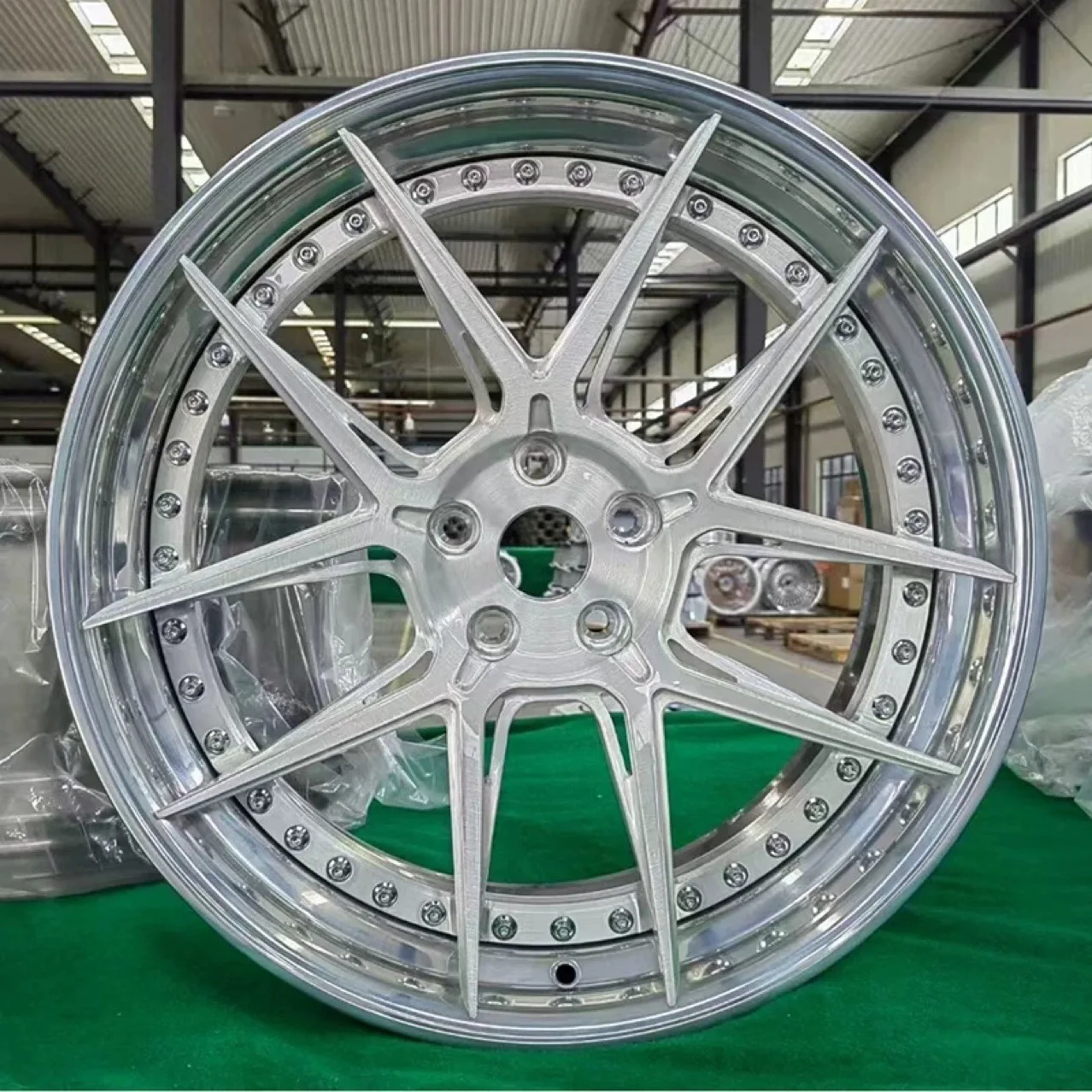 New Hyper Black Sport Forged Alloy Chrome Finish Multi Spoke Wheel for  with Bolts Included Alloy Passenger Car Wheels