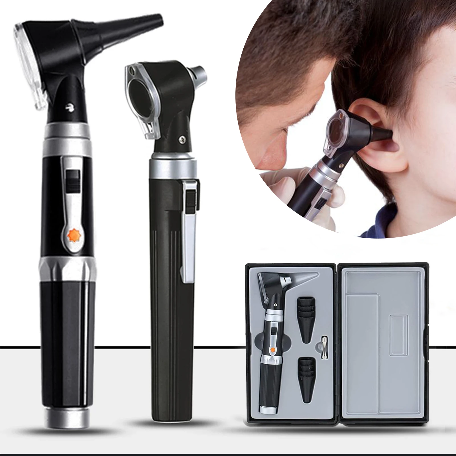 Professional Otoscope - Ear Scope with Light, Ear Infection Detector, for Nursing & Medical Students for Kids and Adults & Pets