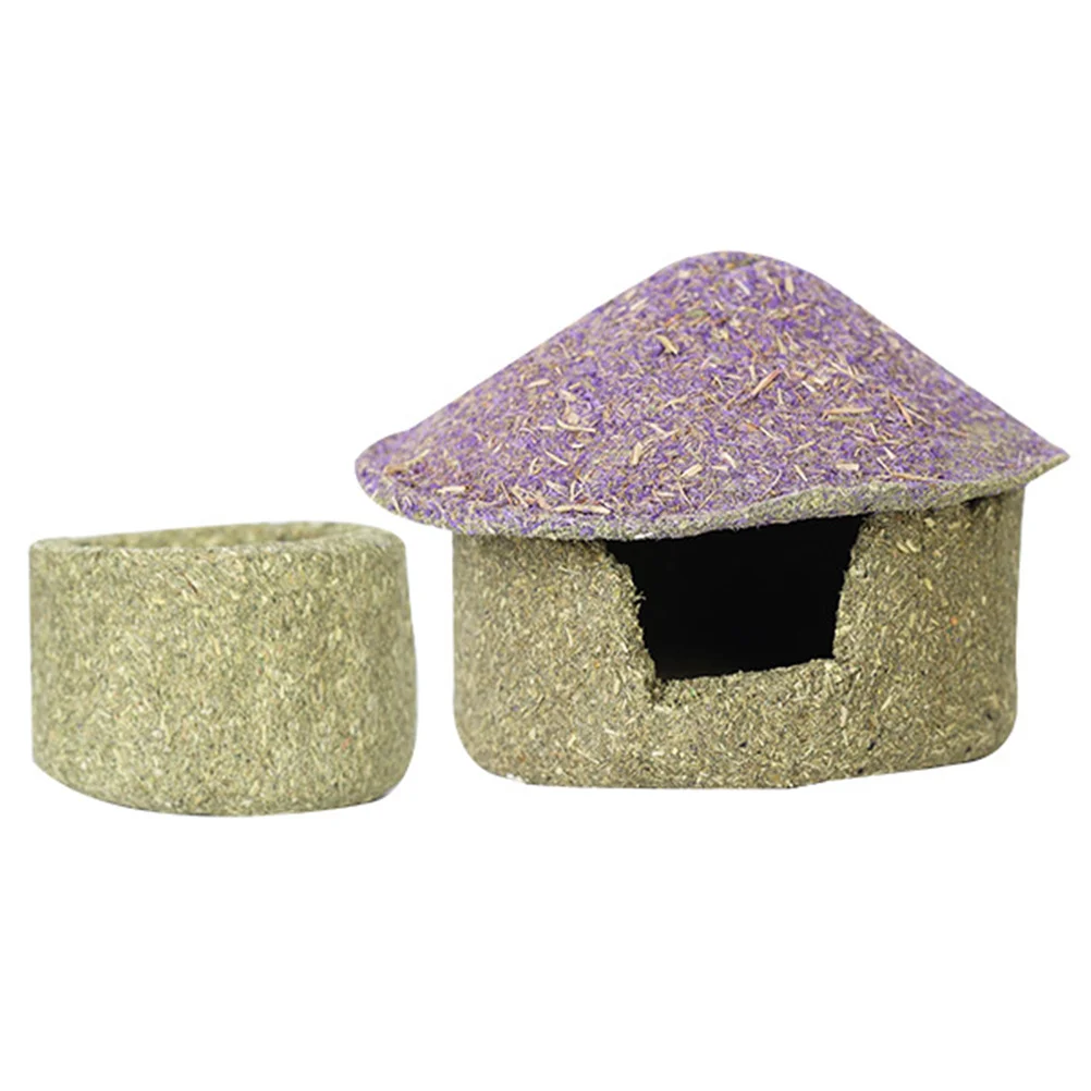 

1Set Hamster House Hideout Sturdy Small Pet Hideaway Hut Basin for Guinea Pig Rabbit Hedgehog Molar Chew Supplies
