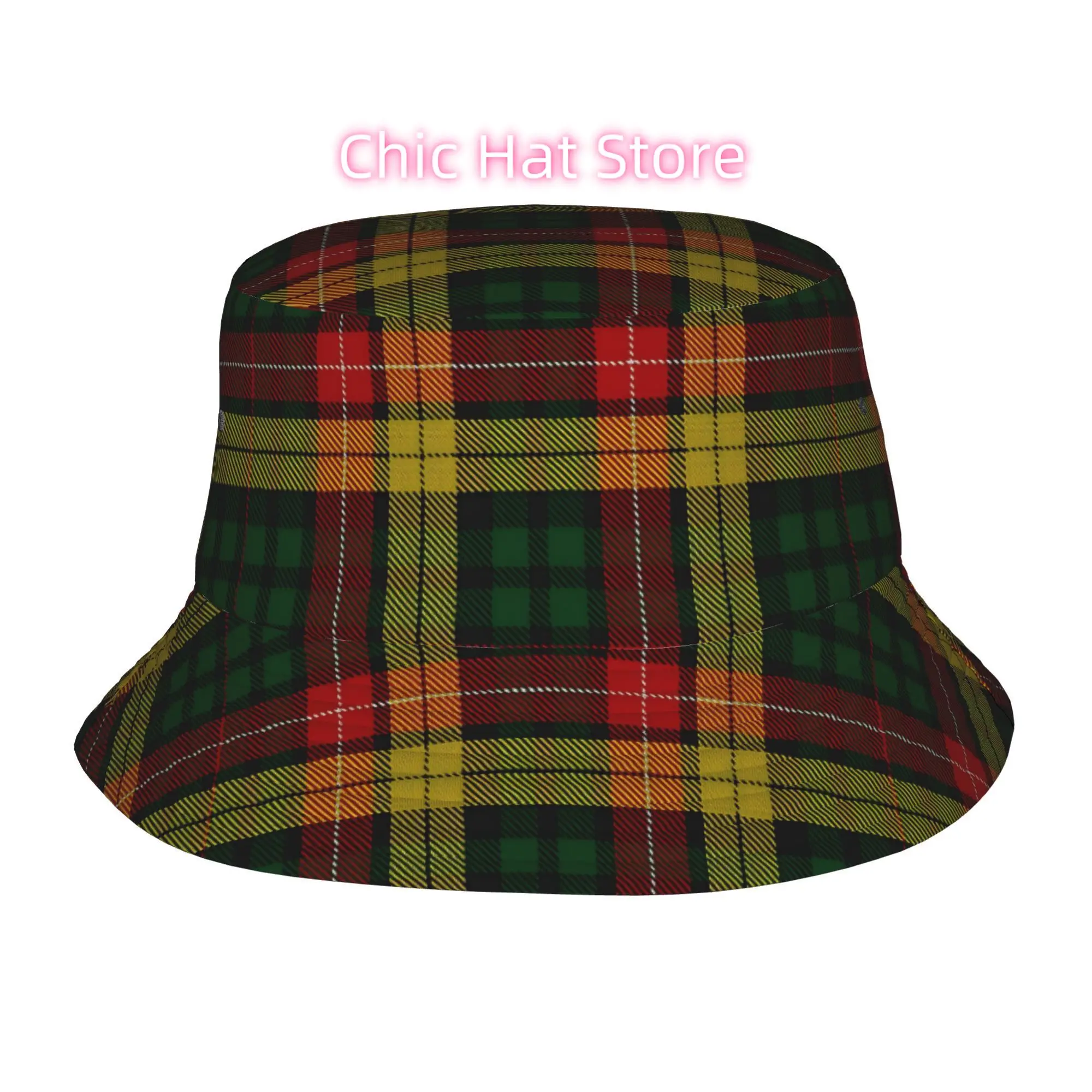 A Fully Printed Fisherman Hat in Buchanan Tartan, Suitable for Everyone, Ideal for Outdoor Activities, Stylish Bucket Hat, Makes